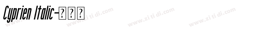 Cyprien Italic字体转换